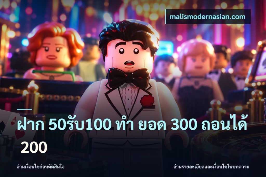 ฝาก 50รับ100 ทํา ยอด 300 ถอนได้ 200