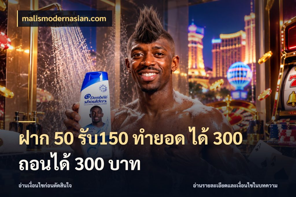 ฝาก 50 รับ150 ทำยอด ได้ 300 ถอนได้ 300 บาท จับประเด็นยอดรับก่อนเลือกความสนุก สไตล์ malismodernasian.com