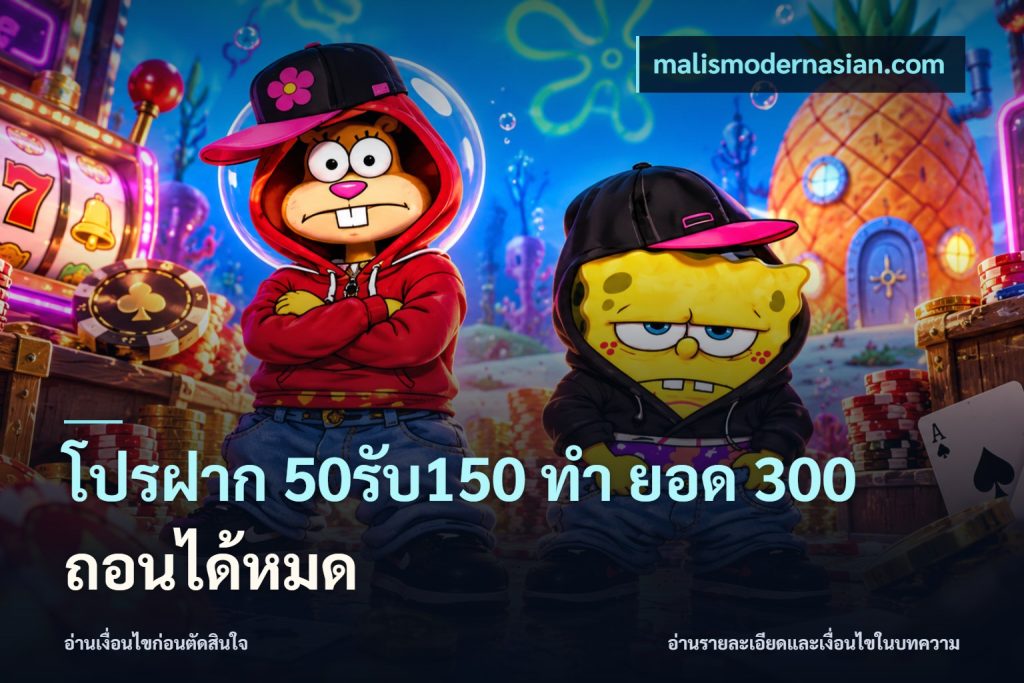 โปรฝาก 50รับ150 ทํา ยอด 300 ถอนได้หมด