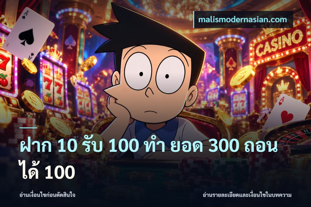 ฝาก 10 รับ 100 ทํา ยอด 300 ถอนได้ 100