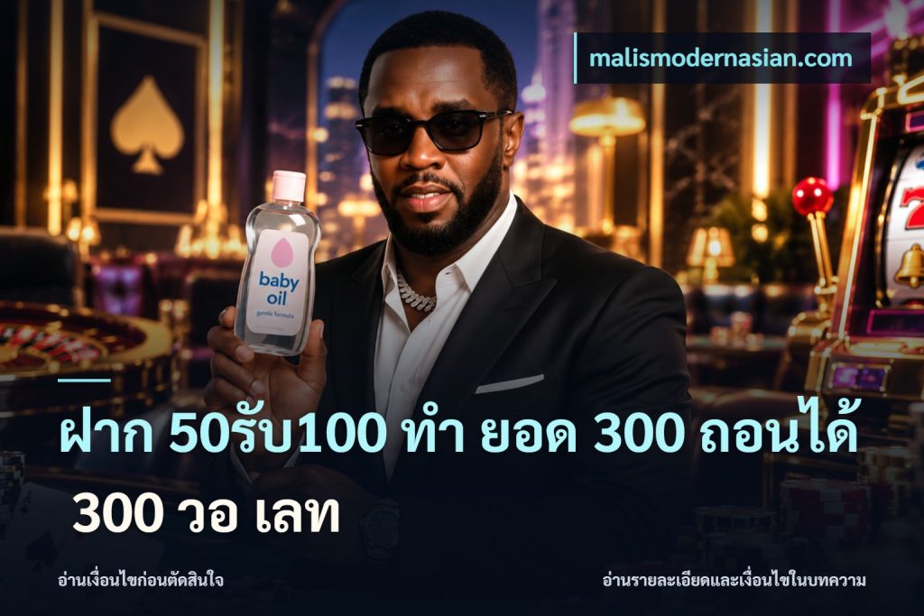 ฝาก 50รับ100 ทํา ยอด 300 ถอนได้ 300 วอ เลท