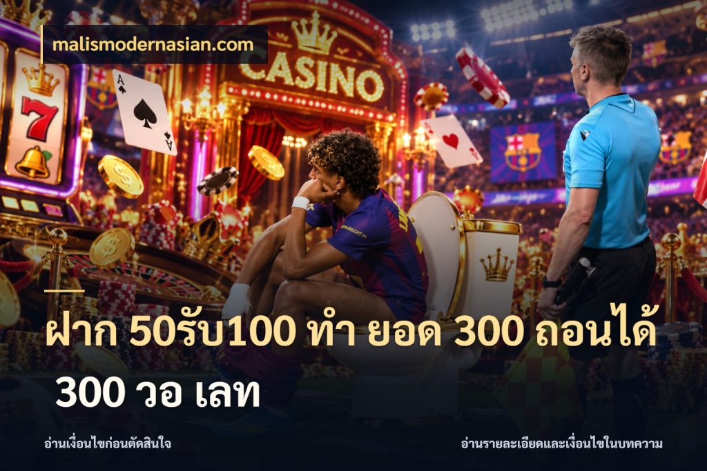 ฝาก 50รับ100 ทํา ยอด 300 ถอนได้ 300 วอ เลท malismodernasian.com จับคู่โบนัสกับสไตล์เกมที่ชอบ