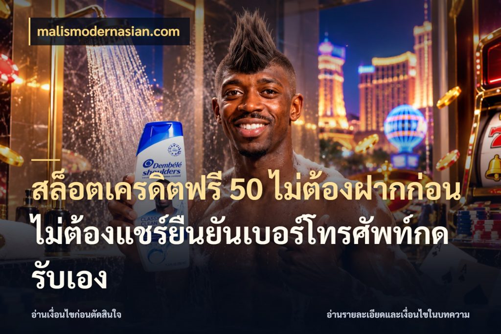 สล็อตเครดิตฟรี 50 ไม่ต้องฝากก่อนไม่ต้องแชร์ยืนยันเบอร์โทรศัพท์กดรับเอง เลือกสไตล์ความสนุกจากรูปแบบเครดิต กับ malismodernasian.com