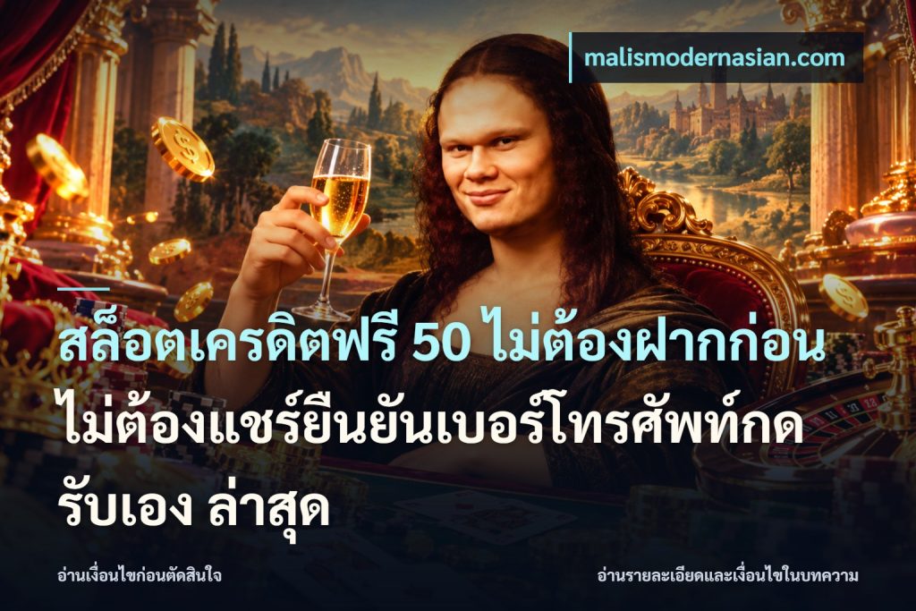 สล็อตเครดิตฟรี 50 ไม่ต้องฝากก่อนไม่ต้องแชร์ยืนยันเบอร์โทรศัพท์กดรับเอง ล่าสุด