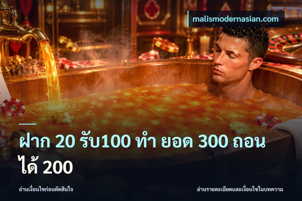 ฝาก 20 รับ100 ทํา ยอด 300 ถอนได้ 200