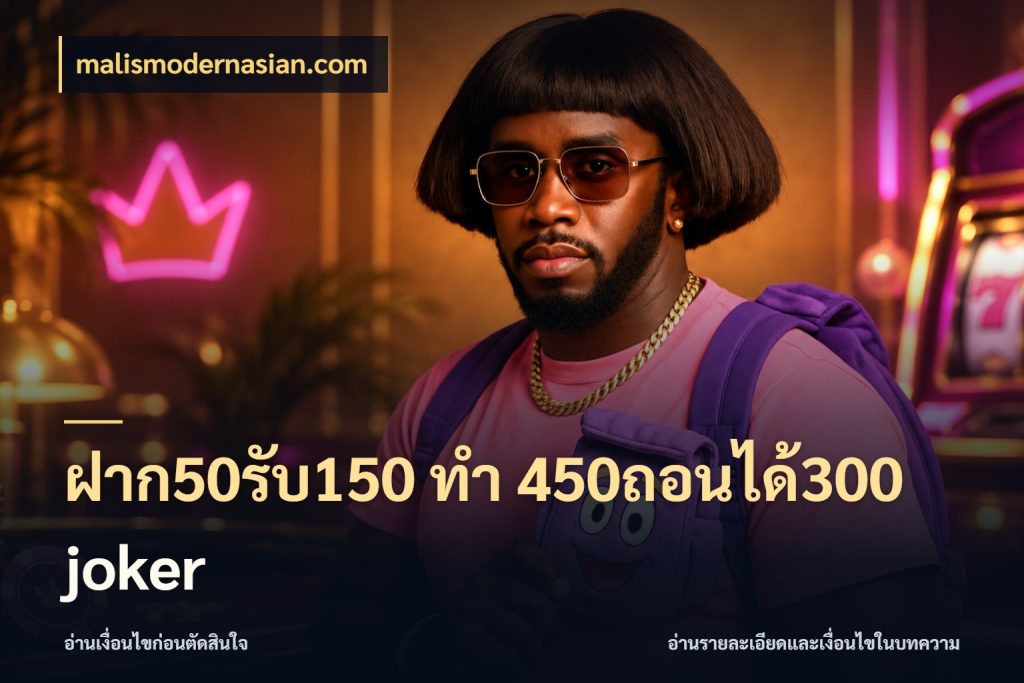 ฝาก50รับ150 ทํา 450ถอนได้300 joker จุดเด่นของเครดิตที่คนชอบเกมอยากรู้ ในมุม malismodernasian.com