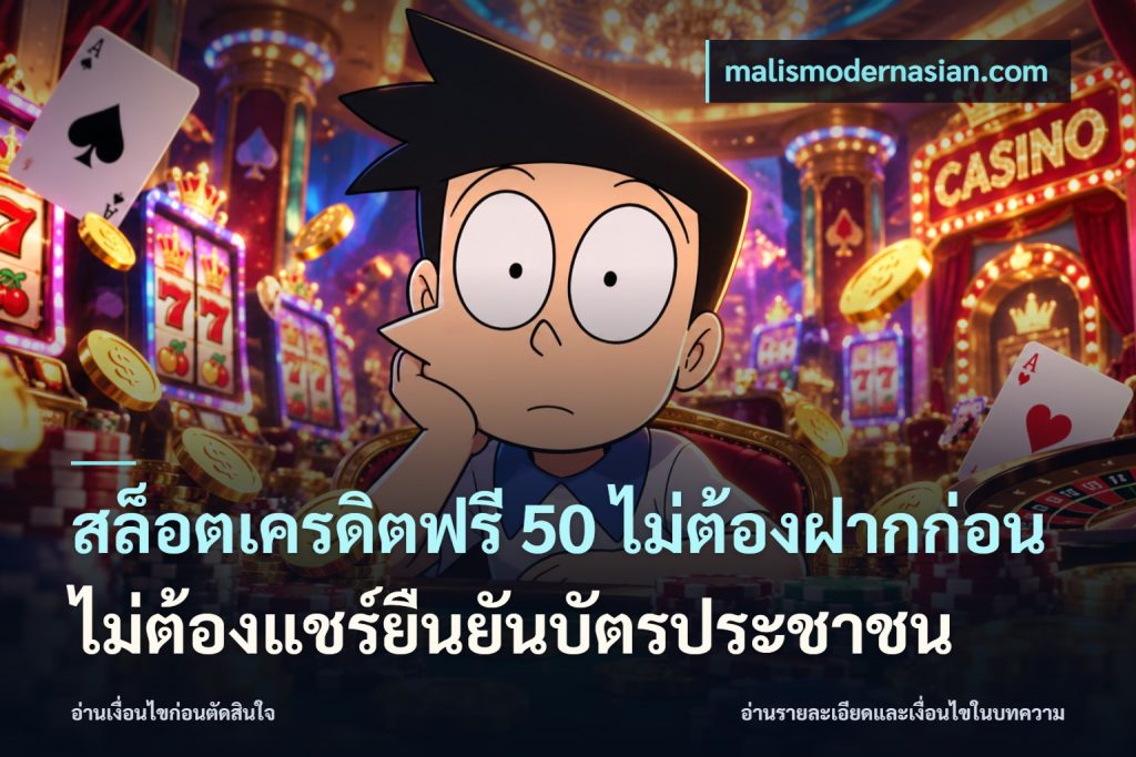 สล็อตเครดิตฟรี 50 ไม่ต้องฝากก่อนไม่ต้องแชร์ยืนยันบัตรประชาชน