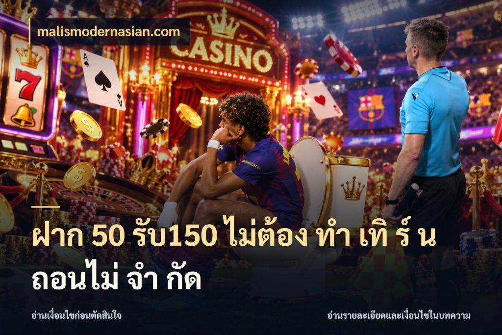 ฝาก 50 รับ150 ไม่ต้อง ทํา เทิ ร์ น ถอนไม่ จํา กัด โปรยอดรับที่สายเกมสนใจ กับ malismodernasian.com