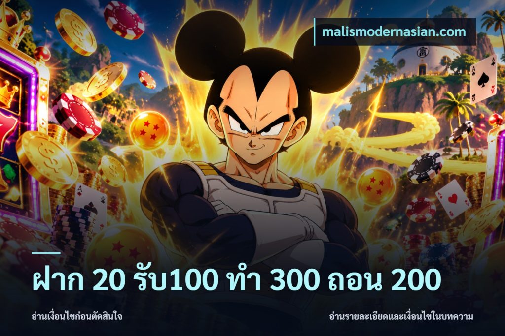 ฝาก 20 รับ100 ทํา 300 ถอน 200
