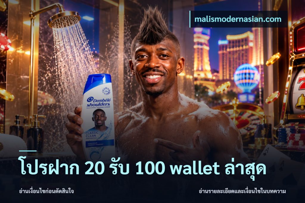 โปรฝาก 20 รับ 100 wallet ล่าสุด