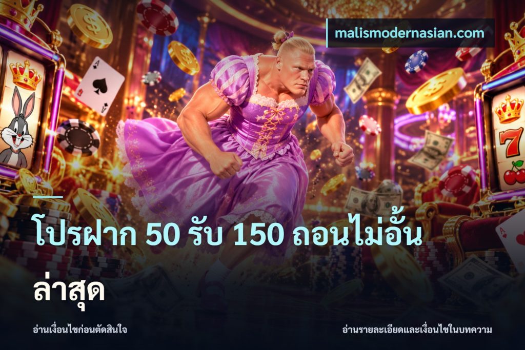 โปรฝาก 50 รับ 150 ถอนไม่อั้น ล่าสุด