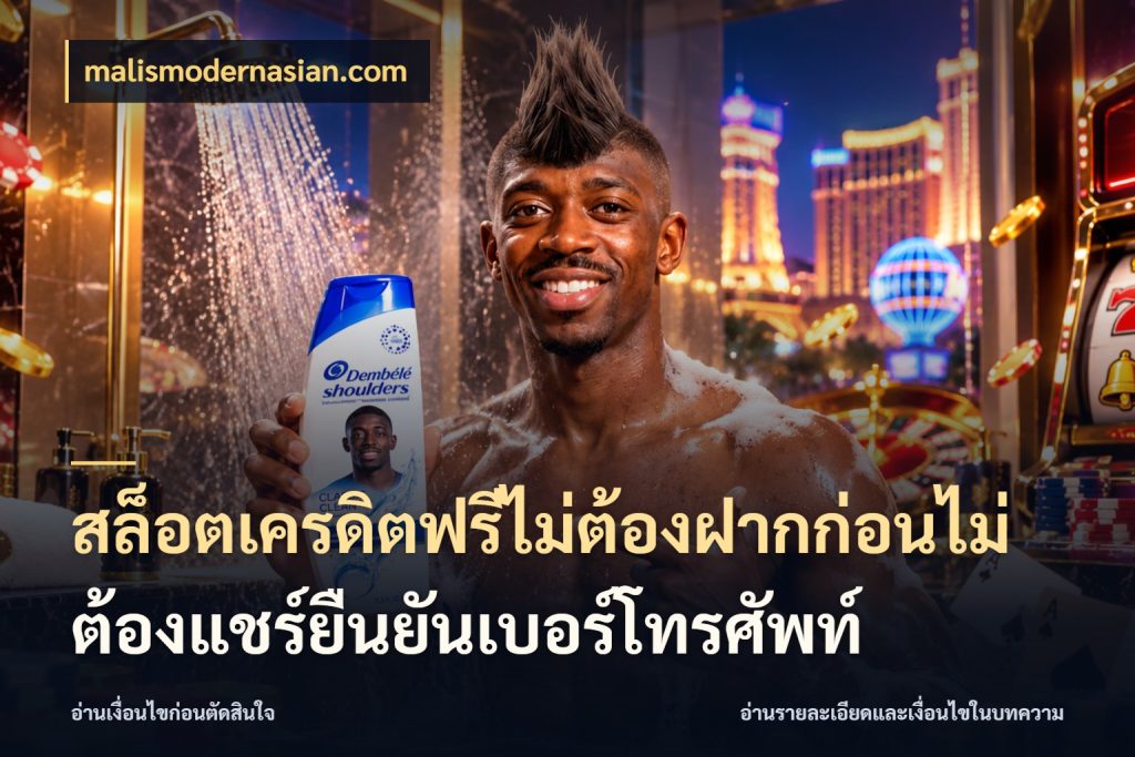 สล็อตเครดิตฟรีไม่ต้องฝากก่อนไม่ต้องแชร์ยืนยันเบอร์โทรศัพท์ จับมุมเด่นของเครดิตฟรีให้ตรงใจ สไตล์ malismodernasian.com