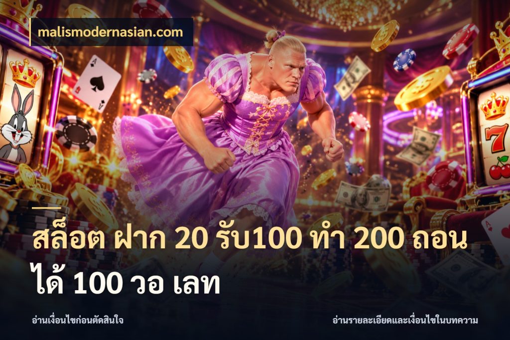 สล็อต ฝาก 20 รับ100 ทํา 200 ถอนได้ 100 วอ เลท โปรกับเกมที่ชอบเลือกให้ตรงสไตล์ ในมุม malismodernasian.com