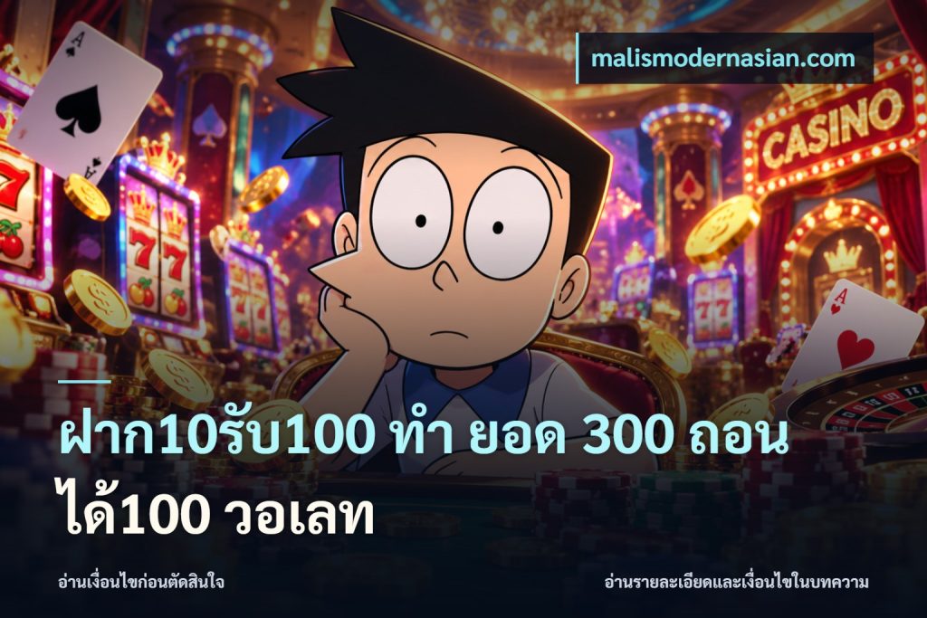 ฝาก10รับ100 ทํา ยอด 300 ถอนได้100 วอเลท