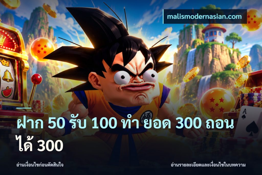 ฝาก 50 รับ 100 ทํา ยอด 300 ถอนได้ 300