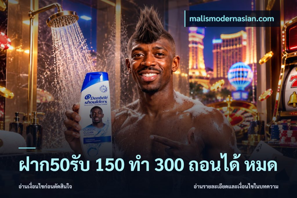 ฝาก50รับ 150 ทำ 300 ถอนได้ หมด