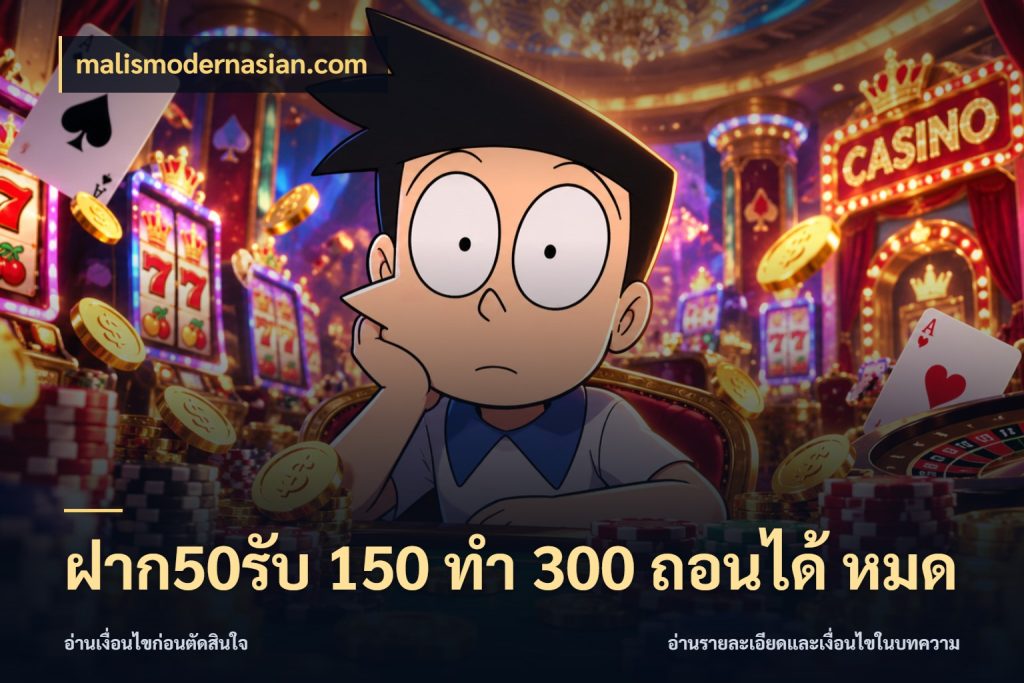 ฝาก50รับ 150 ทำ 300 ถอนได้ หมด รูปแบบโบนัสกับสิทธิ์ของสายเกม ในมุม malismodernasian.com