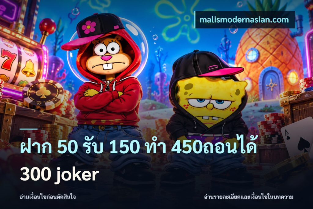 ฝาก 50 รับ 150 ทํา 450ถอนได้ 300 joker